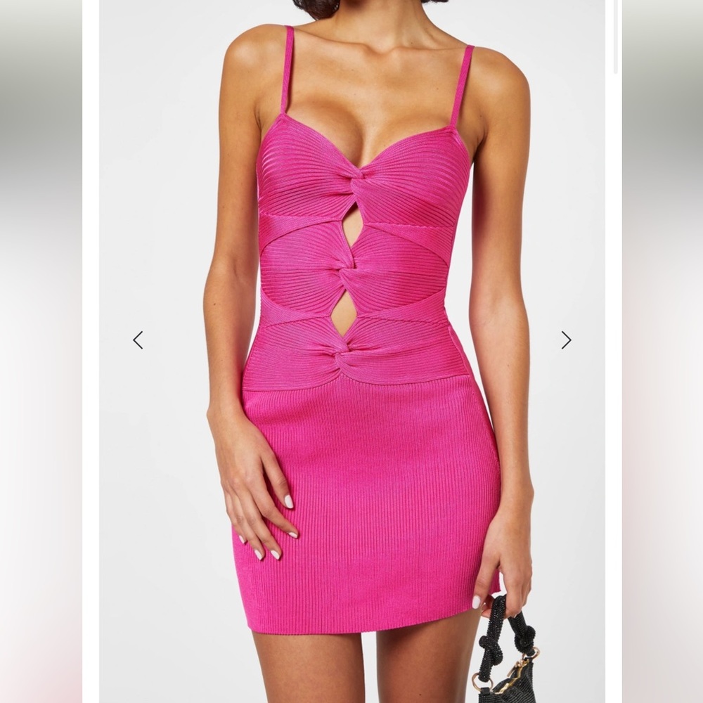 NWT Cult Gaia Zenda Knit Cut-Out Mini Dress Large
